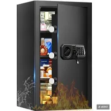 5.1 Cuft Large Home Safes Water and Fireproof with Digital Keypad & Key Lock,...
