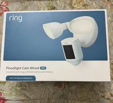 NIB Ring Floodlight Cam Wired Pro w/Birds Eye View and 3D Motion Protection