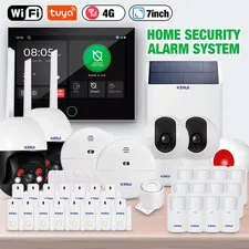 4G WIFI Home Alarm System 7 inch Large Touch Screen Alarm Panel Tuya Smart Anti-