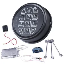 Bavekhak Black Gun Safe Lock Kit Electronic Keypad Solenoid Lock 2 Override