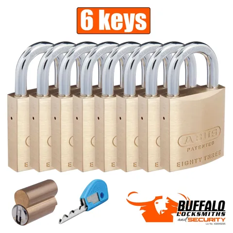 8 Anti pick Restricted Bilock Exclusive/ABUS 8345 Padlock with 6 Bilock key