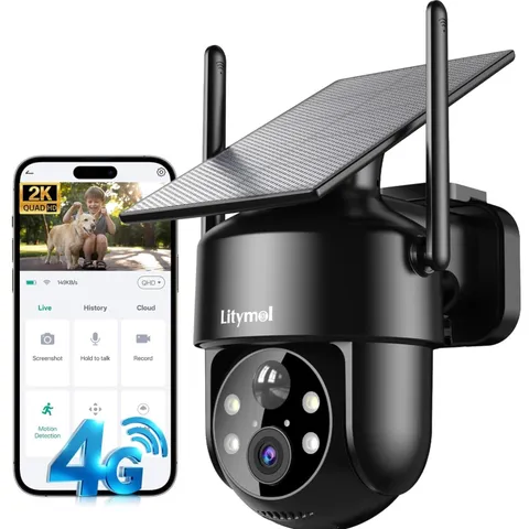 Advanced 2K Solar Security Camera with Night Vision & Easy Installation - 4G LTE