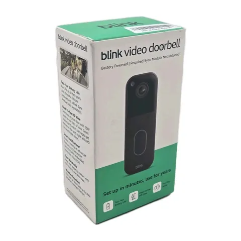 Blink Wireless Video Doorbell Black HD 2 Year battery Life