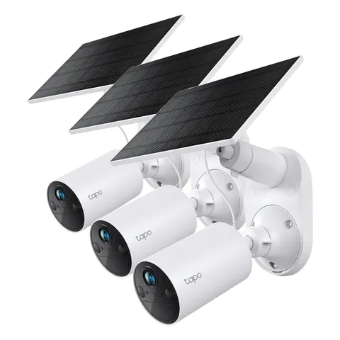Tapo SolarCam 1080p Security Camera Wireless Outdoor- Battery 3-Pack, White