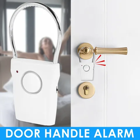 Door Handle Alarm 115dB Door Security Alarm Touch Sensor Anti-Theft Alarm