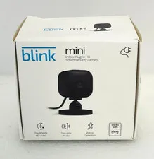 Blink Mini Indoor Plug-in HD Camera Motion Audio Black, NEW/SEALED
