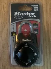Master Lock Speed Dial Resettable Combination 1500iD Directional Movement Black