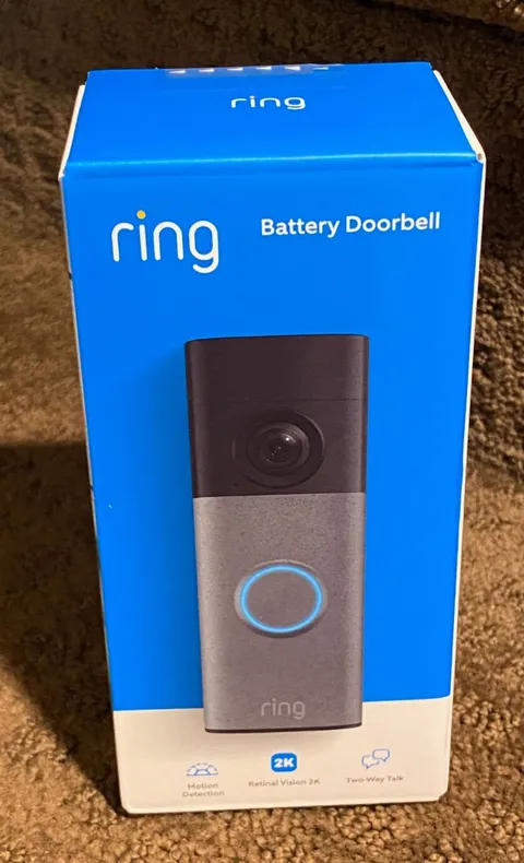 Ring Battery Doorbell 2K (Newest Model 2026) Retinal 2K, 6X Zoom - Speckled Gray