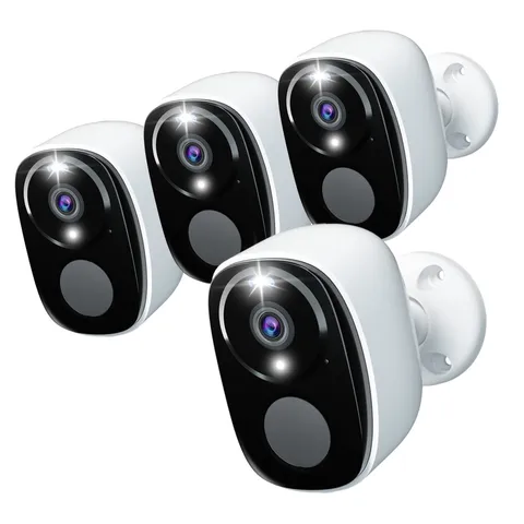 4Pack Security Cameras Wireless Outdoor 2.4G&5G WIFI, 2K Battery Powered
