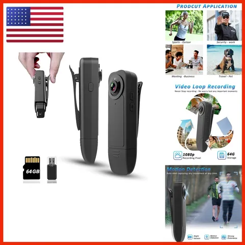 AviaryEye A18 Mini Body Camera 1080P 64G Card Night Version Portable