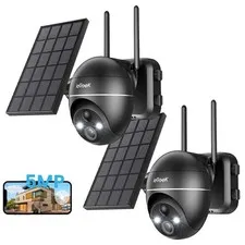 2PCS ieGeek Outdoor Wireless Security Camera 360° PTZ Home WiFi Battery CCTV Cam