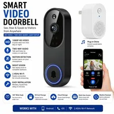 Ring Video Doorbell 1080p HD Camera WI-FI Night Vision Motion Detection Wireless