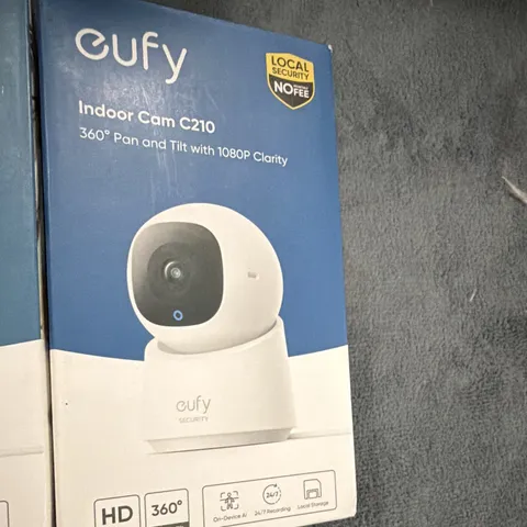 eufy Indoor Cam C210 360° Pan & Tilt 1080p Wi-Fi Camera Alexa Google White