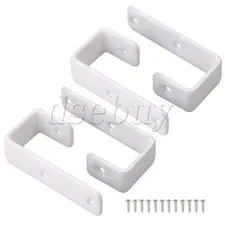 4 Pieces Bunk Bed Ladder Hooks with Screws for Children Home School White