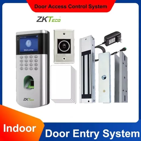 Access Control Zkteco Fingerprint Door Lock Magnetic Access ID Card Pass Kit