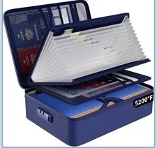 ENGPOW - Bolsa organizadora de documentos ignífuga con cerradura