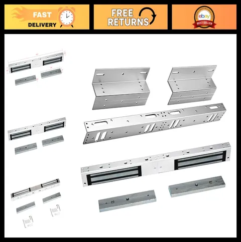 Dual Door Magnetic Lock 600lbs Holding Force, Z & L Bracket, Access Control Syst