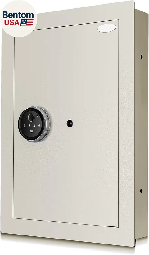 Biometric Wall Safe, Hidden Fingerprint Security Wall-Mounted Safe, in Wall Safe