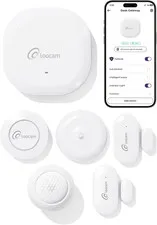 Wireless Alarm System 6 Pieces Kits for Home Apartment | 1 Smart Hub, 2 Door & W