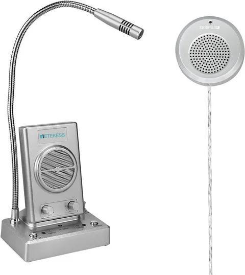 Retekess TW102 Window Microphone Speakers, Window Intercom System, 8M Cable w