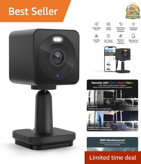 Cam OG Indoor/Outdoor 1080p Wi-Fi Security Camera with Color Night Vision & S...