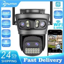 20MP Outdoor WiFi Security Camera 3 Lens 10X Zoom PTZ AI Human Tracking