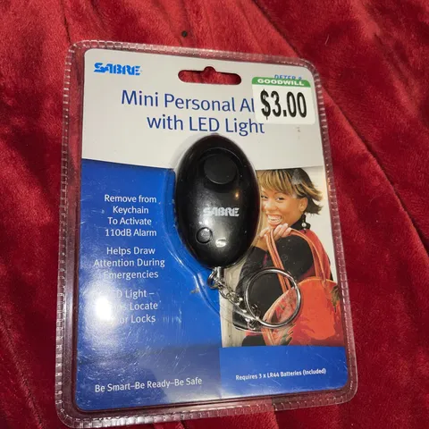 New SABRE PAMPALL Personal Self-Defense Safety Alarm on Key Ring Factory Sealed