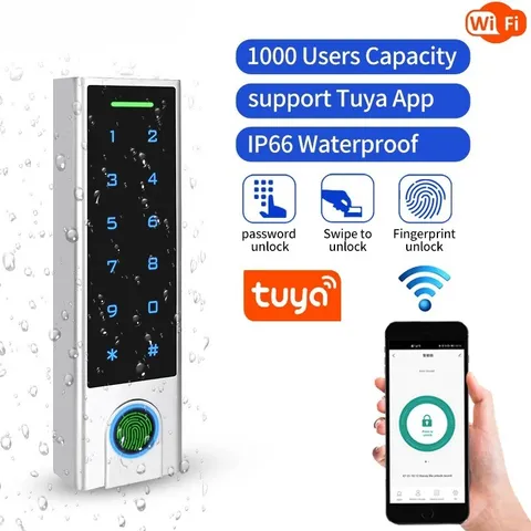 Wifi Remote Fingerprint Access Control Kit Reader 1000 User 125khz Card Keypad