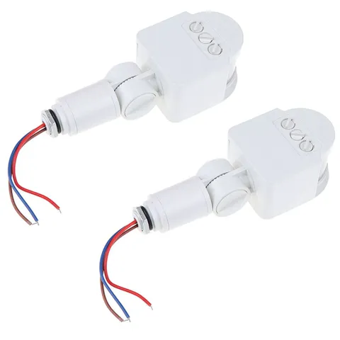 2pcs PIR Motion Sensor Switch Wall Light Switch For 180°Detection Angle