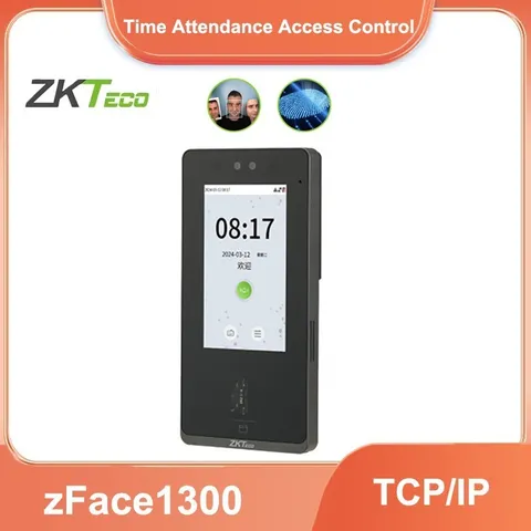 ZKTeco zFace1300 Facial Fingerprint Time Clock Employee Access Control Terminal
