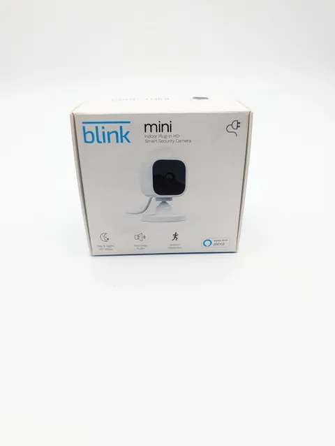 Blink Mini Compact Indoor Plug-In Smart Security Camera New Sealed BCM00300U