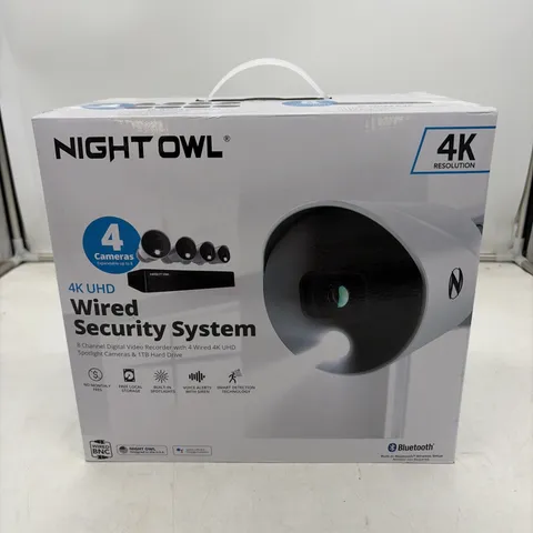 Night Owl UHD 1TB HDD 8 Channel 4K Bluetooth Camera System White WM-BTD881-4LSA