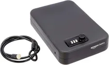 Portable Security Case Lock Box Safe with Combination Lock for Documents, Valuab