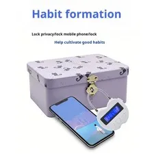 USB Rechargeable Temporary Timer Padlock LCD Display Time Lock Enduring