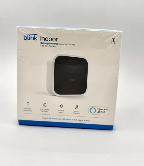 Blink Indoor Add-on Security Camera (Sync Module Required) BCM00410U, NEW/SEALED