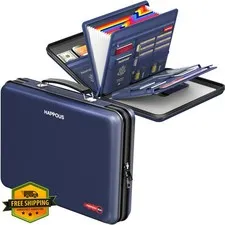 HAPPOUS Blue Fireproof Document Box