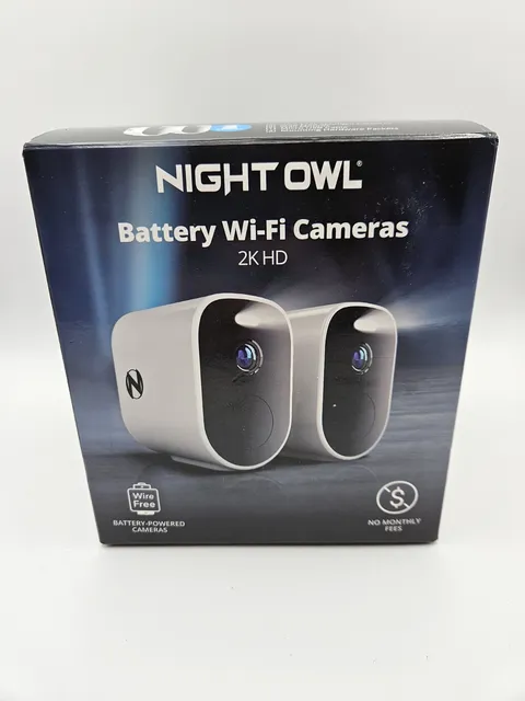 Night Owl 2K HD Battery Wi-Fi Security Cameras 2-Pack Wire-Free Brand New