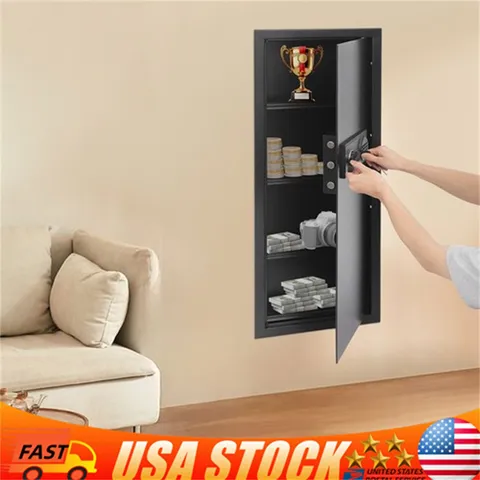 39" Hidden Lock Wall Safe Wall Hidden Safe Security Box Passward+Handle/Key