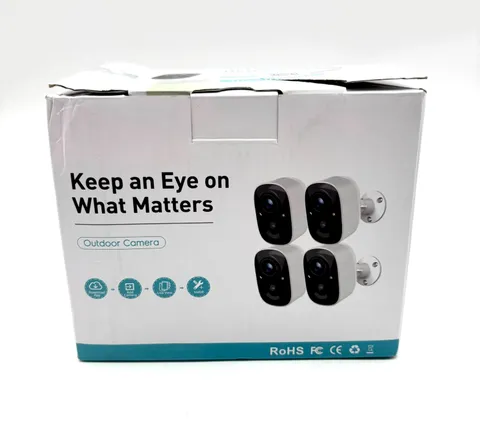 Outdoor WiFi Battery Camera With Smart AI Event Detection - 4 Pieces