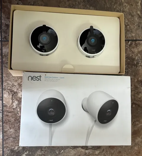 Google Nest Camera NC2400ES Outdoor Security Camera - 2 Pack- Open Box