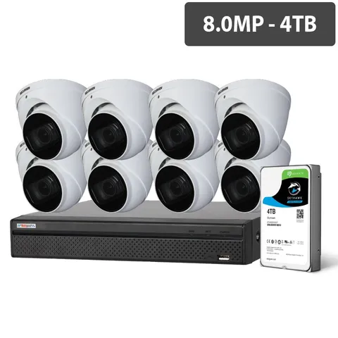 WATCHGUARD Compact 16 Channel 8.0MP HDCVI Surveillance Kit (8 x Motorised