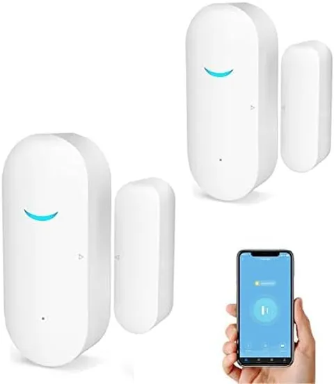 2-Pack Wifi Door and Window Sensors,Tuya Smart Alarm with Free Notification APP