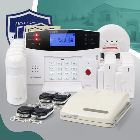HOMSECUR Wireless &wired WIFI 4G GSM SMS Autodial Burglar Intruder Alarm System