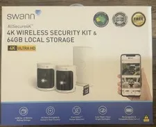 Swann AllSecure 4K Wireless NVR Security System 2 Camera Kit SWNVK-AS4K800SD2