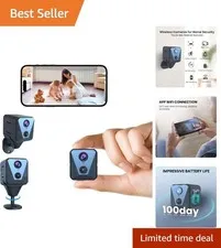 2025 Upgraded 4K HD WiFi Security Camera - Night Vision & 100 Days Battery