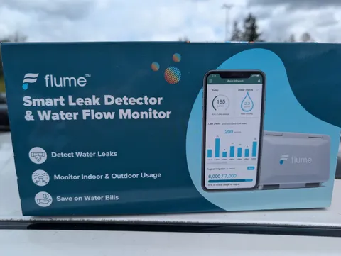 New - Flume Smart Leak Detector & Water Flow Monitor - Buy Here For Less, Save $