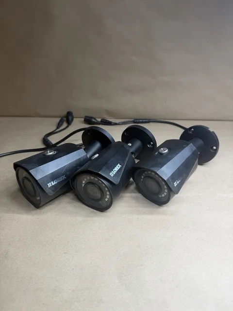 Lot of 3 Lorex LNB4421S-C 12V 4MP HD IR Bullet IP Surveillance Cameras Only
