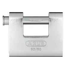 ABUS Mechanical 92/80mm Monoblock Brass Body Shutter Padlock ABU9280