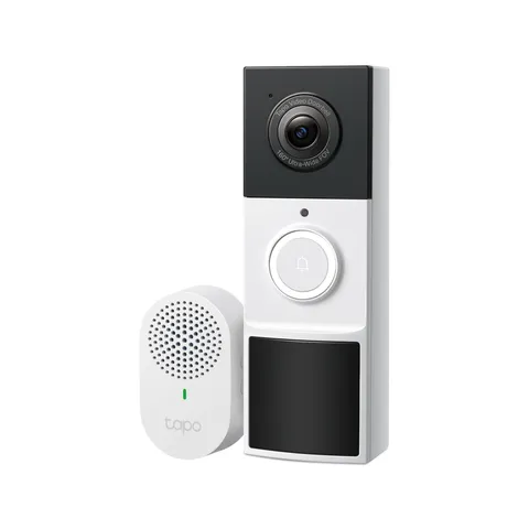 Tapo 2K Wireless Smart Video Doorbell with Chime 160° Ultra Wide View Person