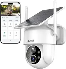 LITYMOL 2K 2.4g WiFi Security Solar Cameras Wireless Outdoor 360 View 2Way Audio